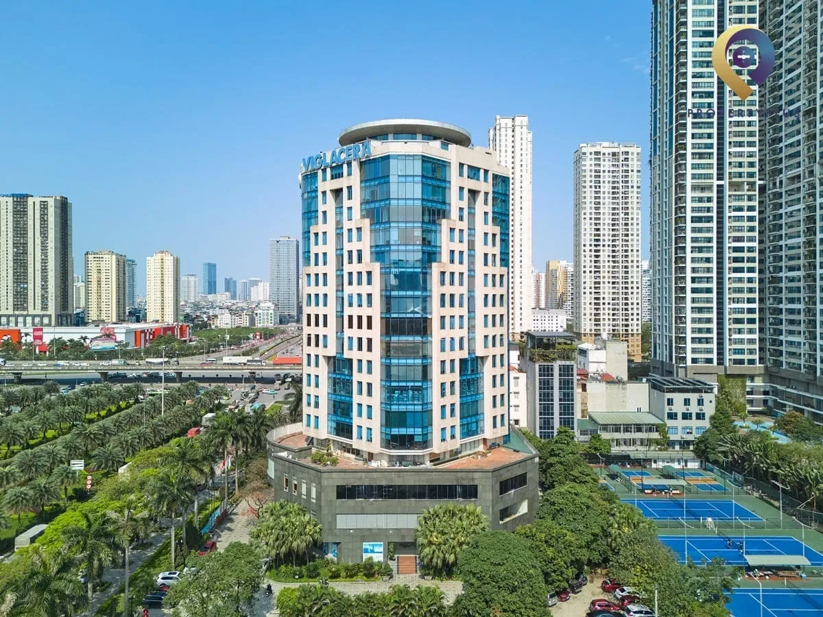 Toàn cảnh tòa nhà Viglacera Tower trên đại lộ Thăng Long, Hà Nội - hình ảnh từ Property Plus